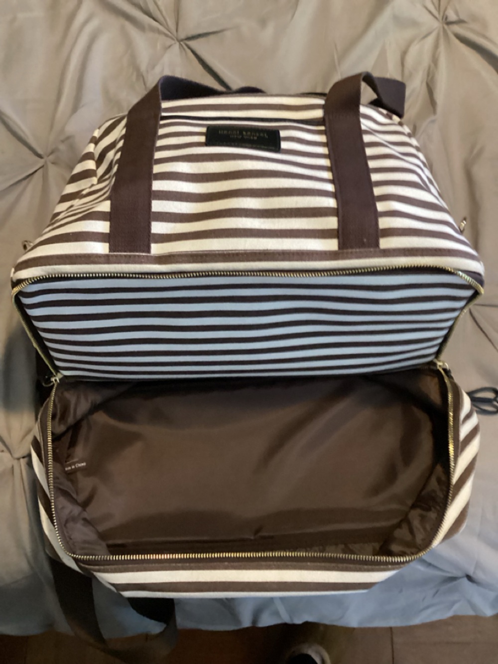 Heni Bendel brown and white Weekender duffle bag - Picture 9 of 9